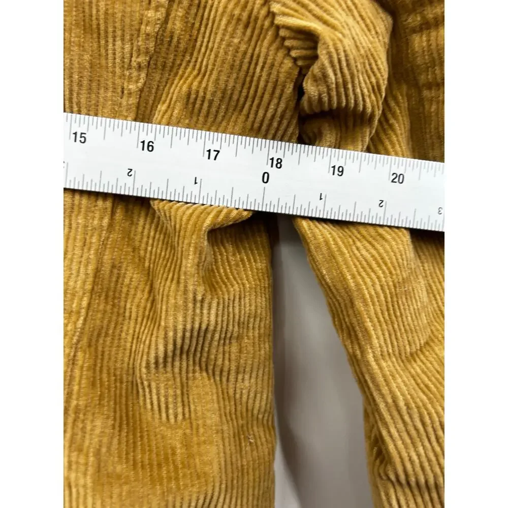 Express Jacket Womens Mustard Yellow Tan Funnel Neck Corduroy Size 7 8‎